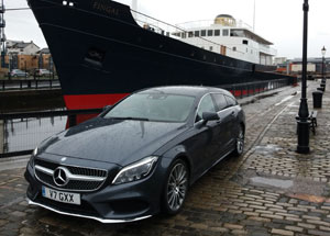 CLS with Fingal ship Leith docks, Edinburgh