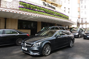 Arriving at The Dorchester, Mayfair London
